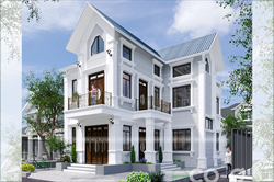 thiết kế biệt thự tân cổ điển 3 tầng chú ngãn